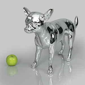 Dog Mannequin Beatrice - Chrome