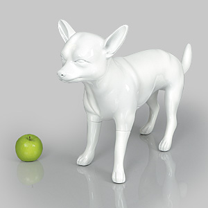Dog Mannequin Beatrice - Gloss White
