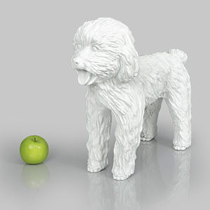 狗模型乔治 - 防刮白色