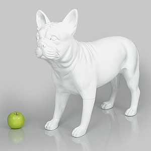 狗模型帕特丽夏 - 亮白色